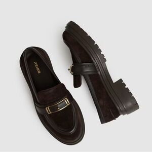 Reiss Women's Dark Brown Loafers